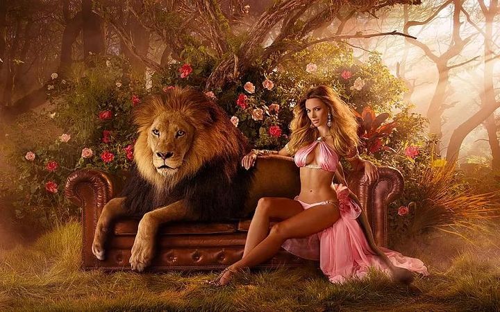 Точно както Лъвът е царят на животните така и жената
